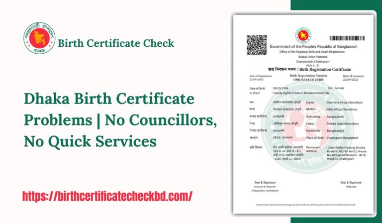 Dhaka Birth Certificate Problems