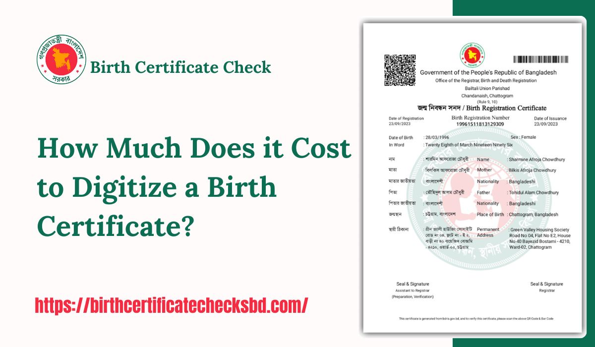 How Much Does it Cost to Digitize a Birth Certificate?