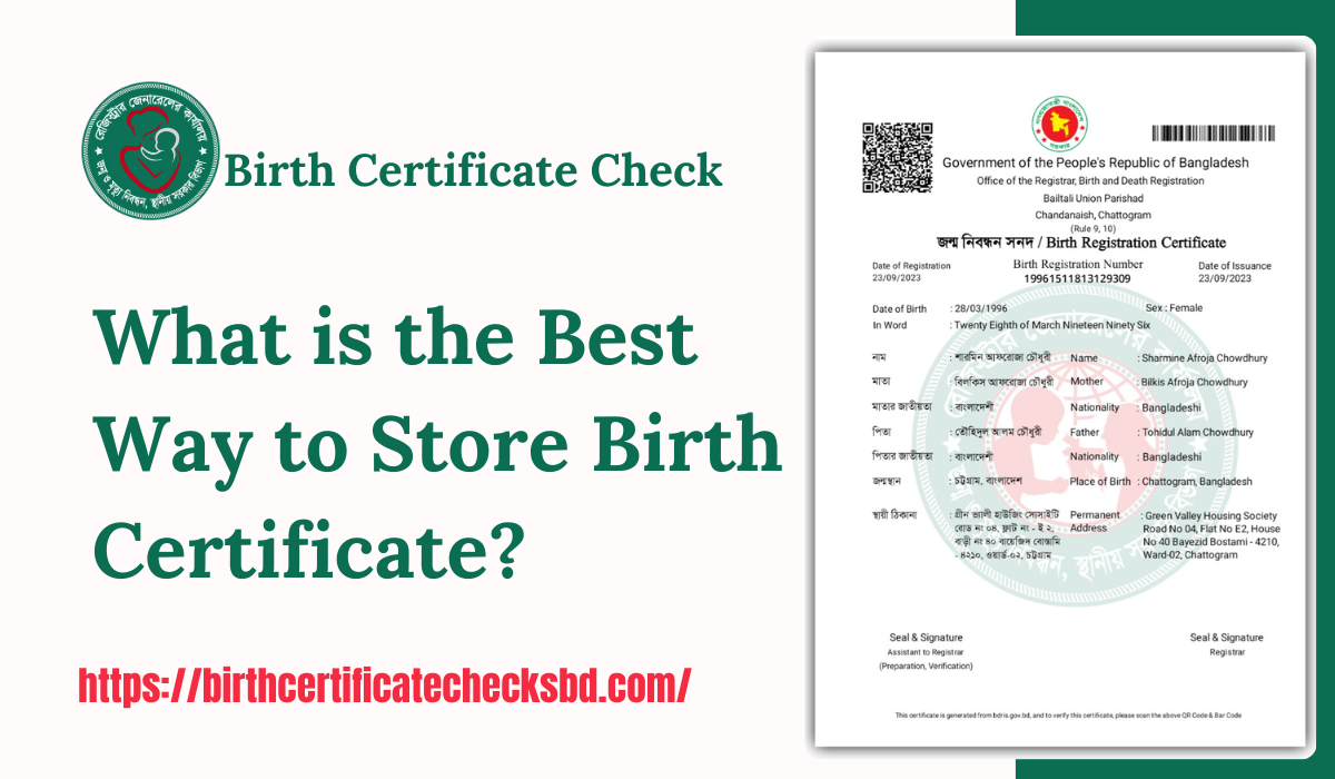 What is the Best Way to Store Birth Certificate?