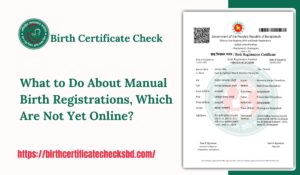 What to Do About Manual Birth Registrations, Which Are Not Yet Online?