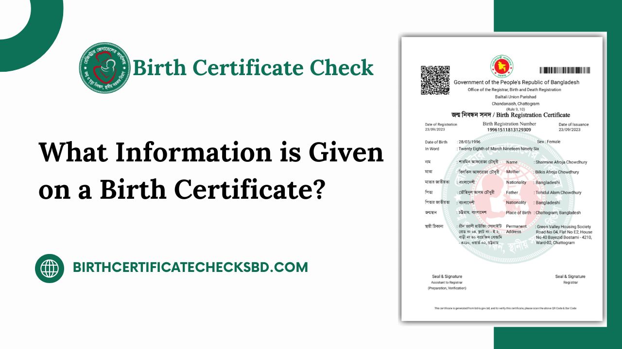 What Information is Given on a Birth Certificate?