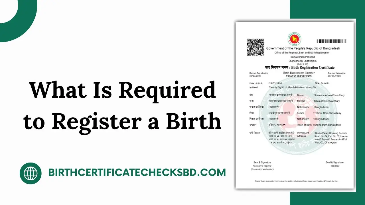 What Is Required to Register a Birth